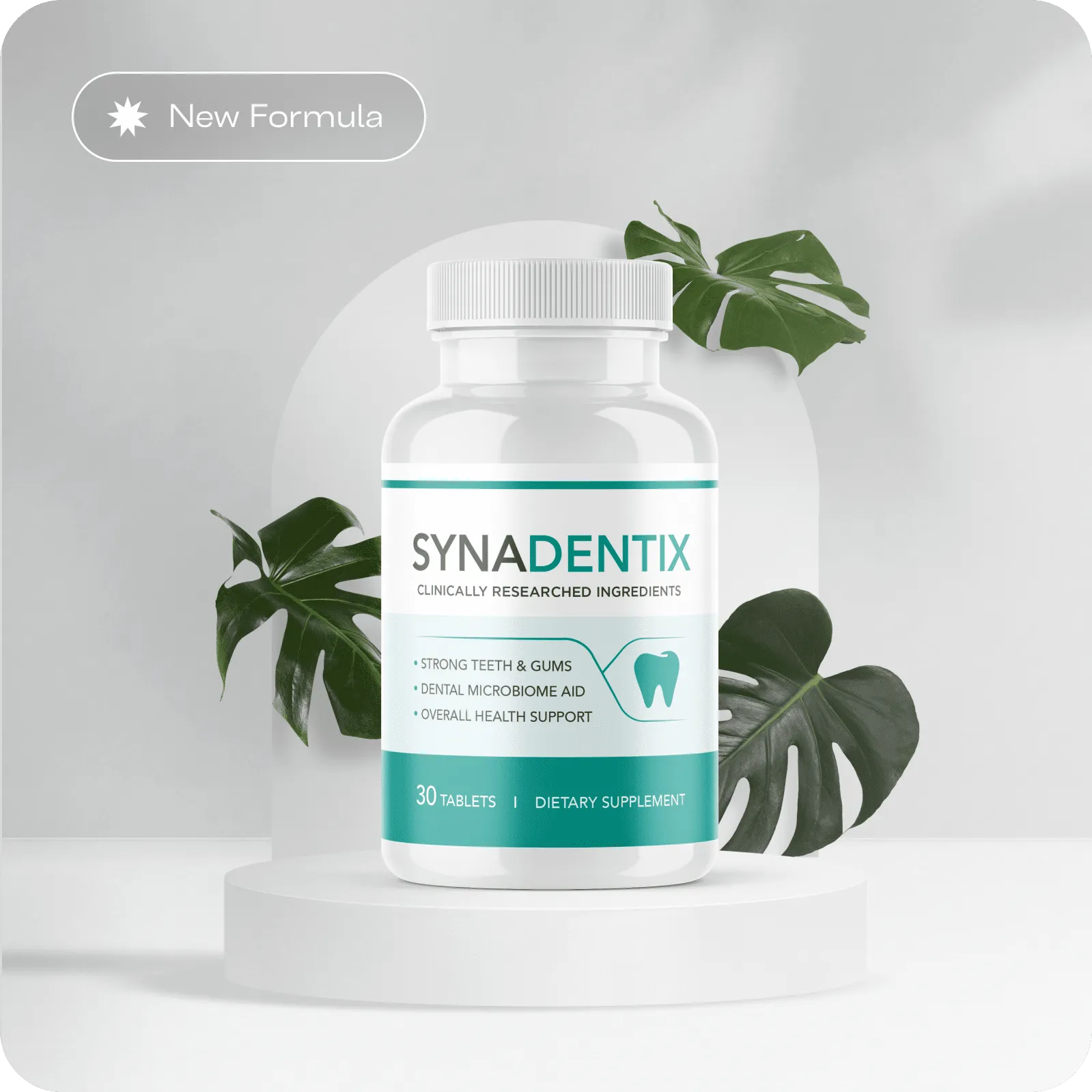 Synadentix supplement bottle and ingredients